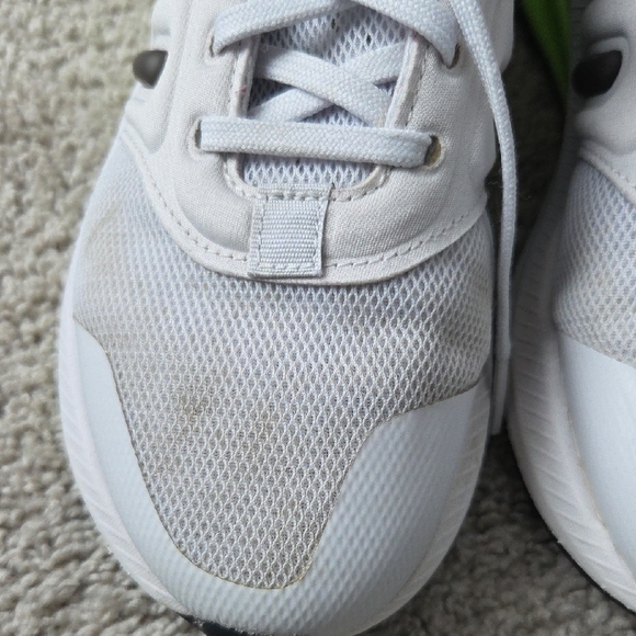 adidas Kids White and Neon Green Sneakers - Picture 3 of 8